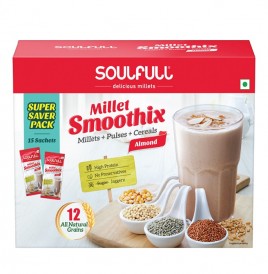 Soulfull Millet Smoothix Millet+Pulses+ Cereals Almond  Box  450 grams